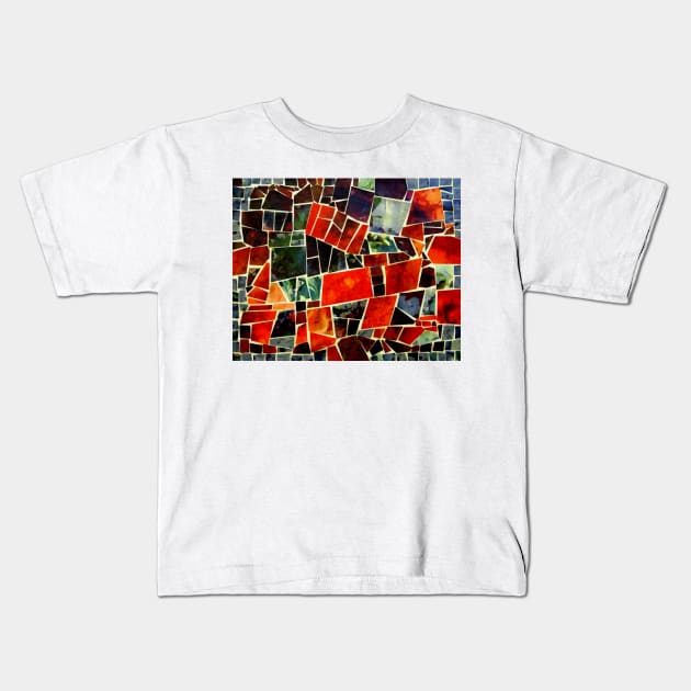 Bits and Pieces Paper Mosaic Kids T-Shirt by DANAROPER